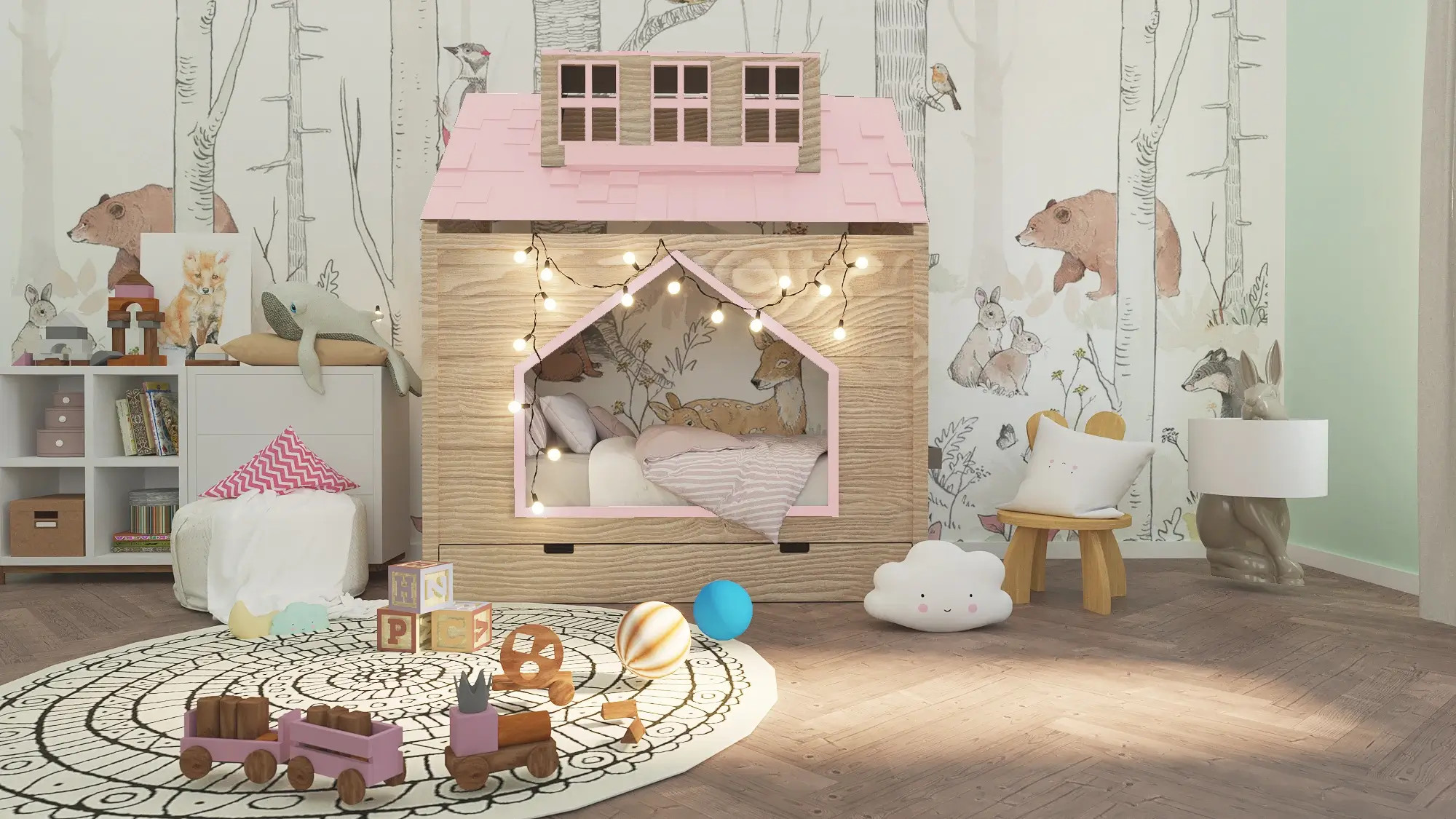 Hausbett, Spielbett COCO - Kubuk Moebel Hausbett, Spielbett COCO - Kubuk Moebel