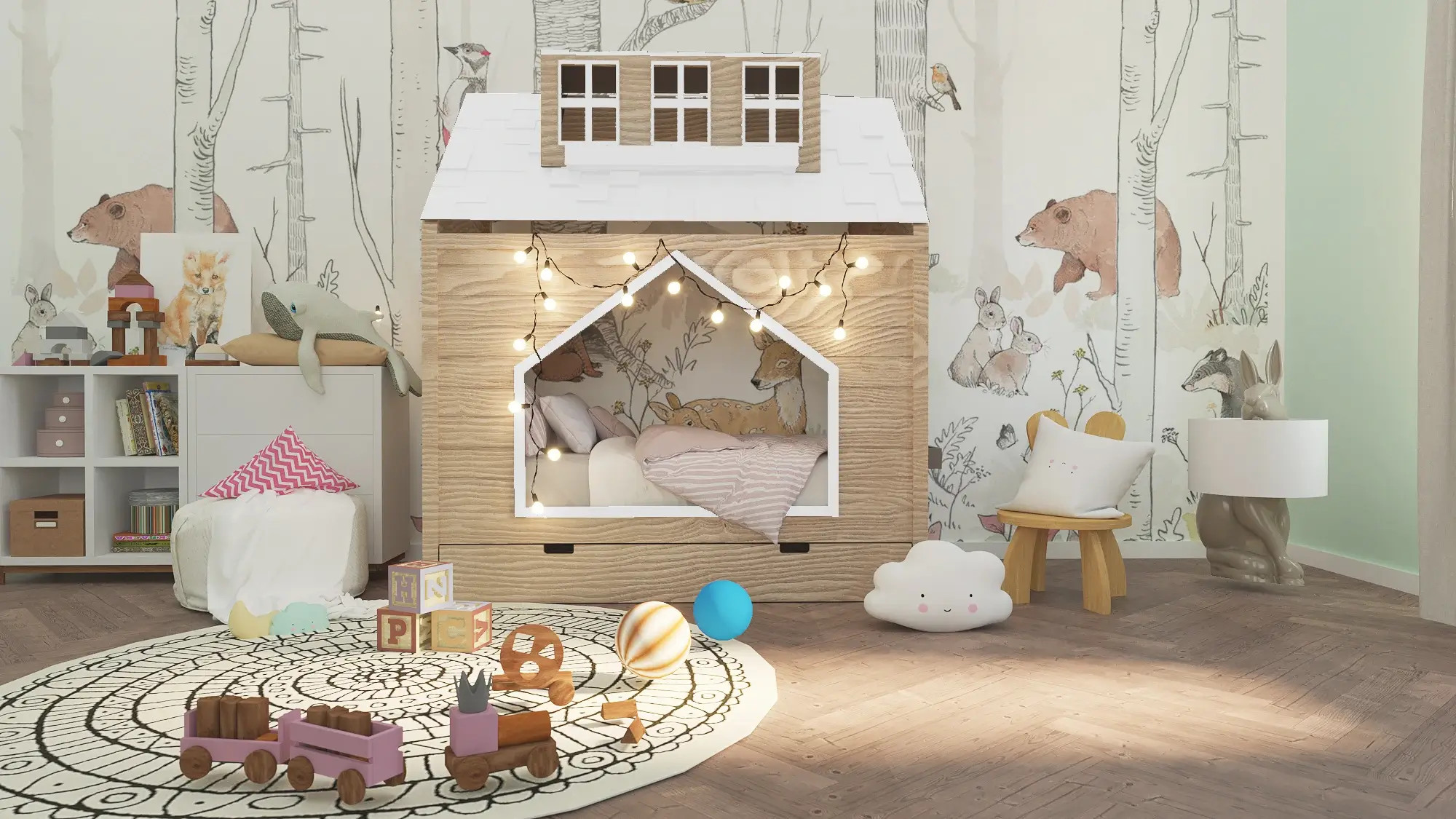 Hausbett, Spielbett COCO - Kubuk Moebel Hausbett, Spielbett COCO - Kubuk Moebel