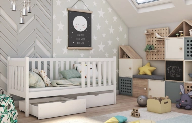 Einzelbett, Kinderbett ALICE mit Schubladen - Kubuk Moebel