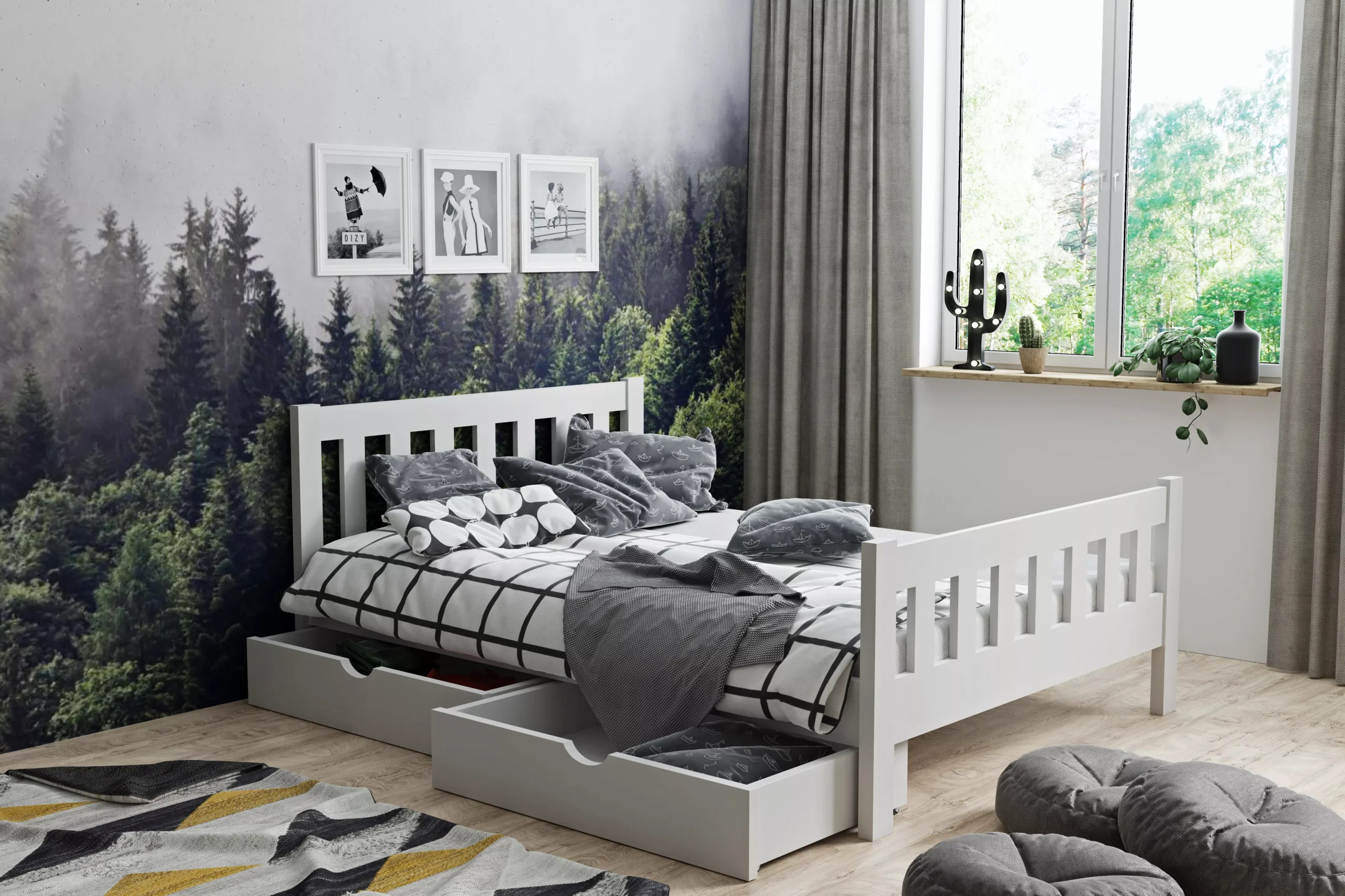 Einzelbett, Kinderbett MARIETTA - Kubuk Moebel