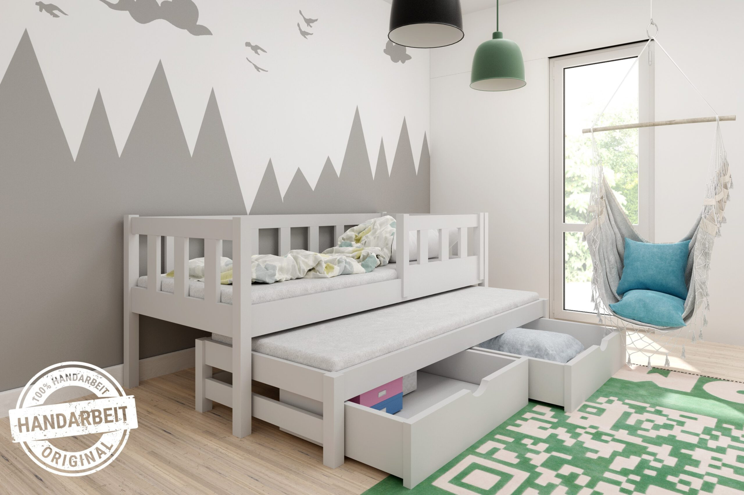 Ausziehbett, Kinderbett, Doppelbett MARKUS - Kubuk Moebel