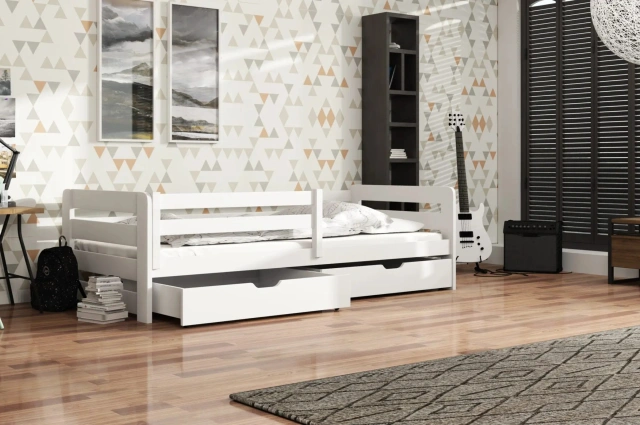 Einzelbett, Kinderbett ERGO mit Schubladen - Kubuk Moebel