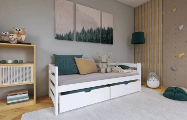 Einzelbett, Kinderbett ERGO mit Schubladen - Kubuk Moebel