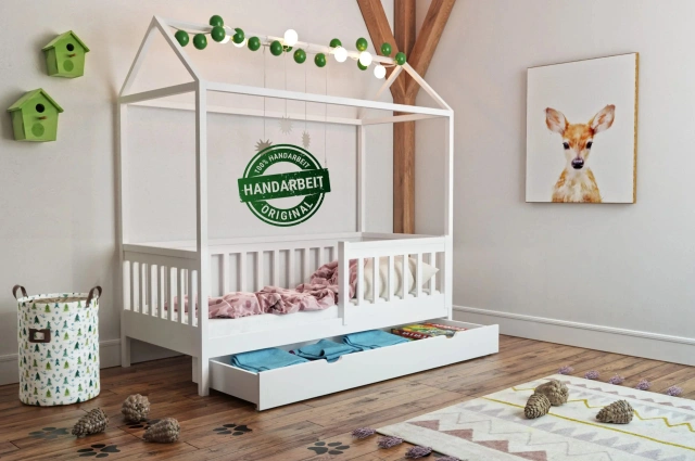 Einzelbett, Kinderbett DOMEL mit Schublade - Kubuk Moebel