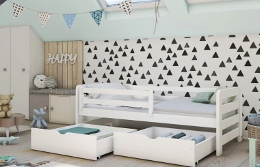 Einzelbett, Kinderbett ERGO mit Schubladen - Kubuk Moebel