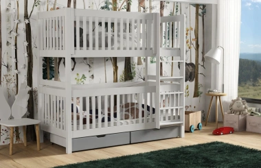 Etagenbett, Kinderbett FINN mit herausnehmbaren Stäben - Kubuk Moebel Etagenbett, Kinderbett FINN mit herausnehmbaren Stäben - Kubuk Moebel