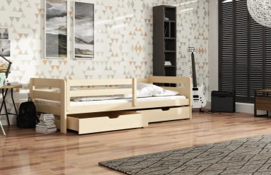 Einzelbett, Kinderbett ERGO mit Schubladen - Kubuk Moebel