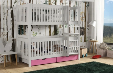 Etagenbett, Kinderbett FINN mit herausnehmbaren Stäben - Kubuk Moebel Etagenbett, Kinderbett FINN mit herausnehmbaren Stäben - Kubuk Moebel