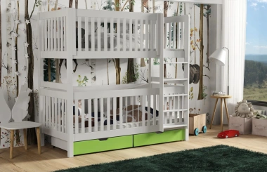 Etagenbett, Kinderbett FINN mit herausnehmbaren Stäben - Kubuk Moebel Etagenbett, Kinderbett FINN mit herausnehmbaren Stäben - Kubuk Moebel