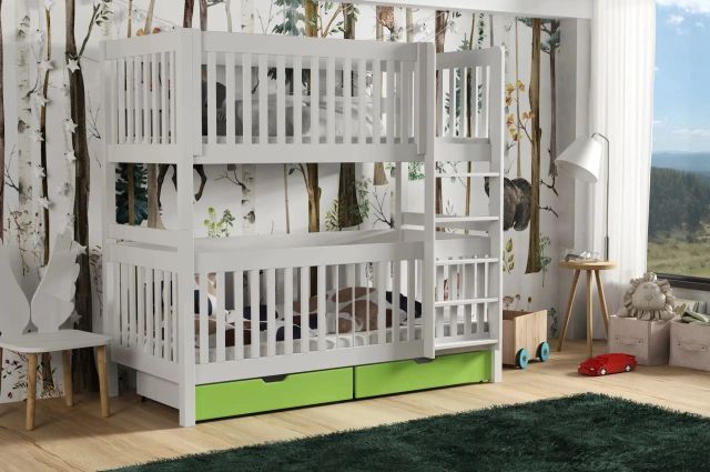 Etagenbett, Kinderbett FINN mit herausnehmbaren Stäben - Kubuk Moebel Etagenbett, Kinderbett FINN mit herausnehmbaren Stäben - Kubuk Moebel