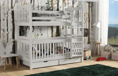 Etagenbett, Kinderbett FINN mit herausnehmbaren Stäben - Kubuk Moebel Etagenbett, Kinderbett FINN mit herausnehmbaren Stäben - Kubuk Moebel