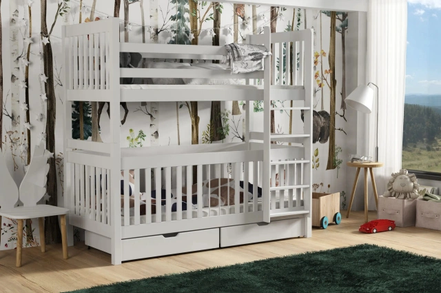 Etagenbett, Kinderbett FINN mit herausnehmbaren Stäben - Kubuk Moebel Etagenbett, Kinderbett FINN mit herausnehmbaren Stäben - Kubuk Moebel