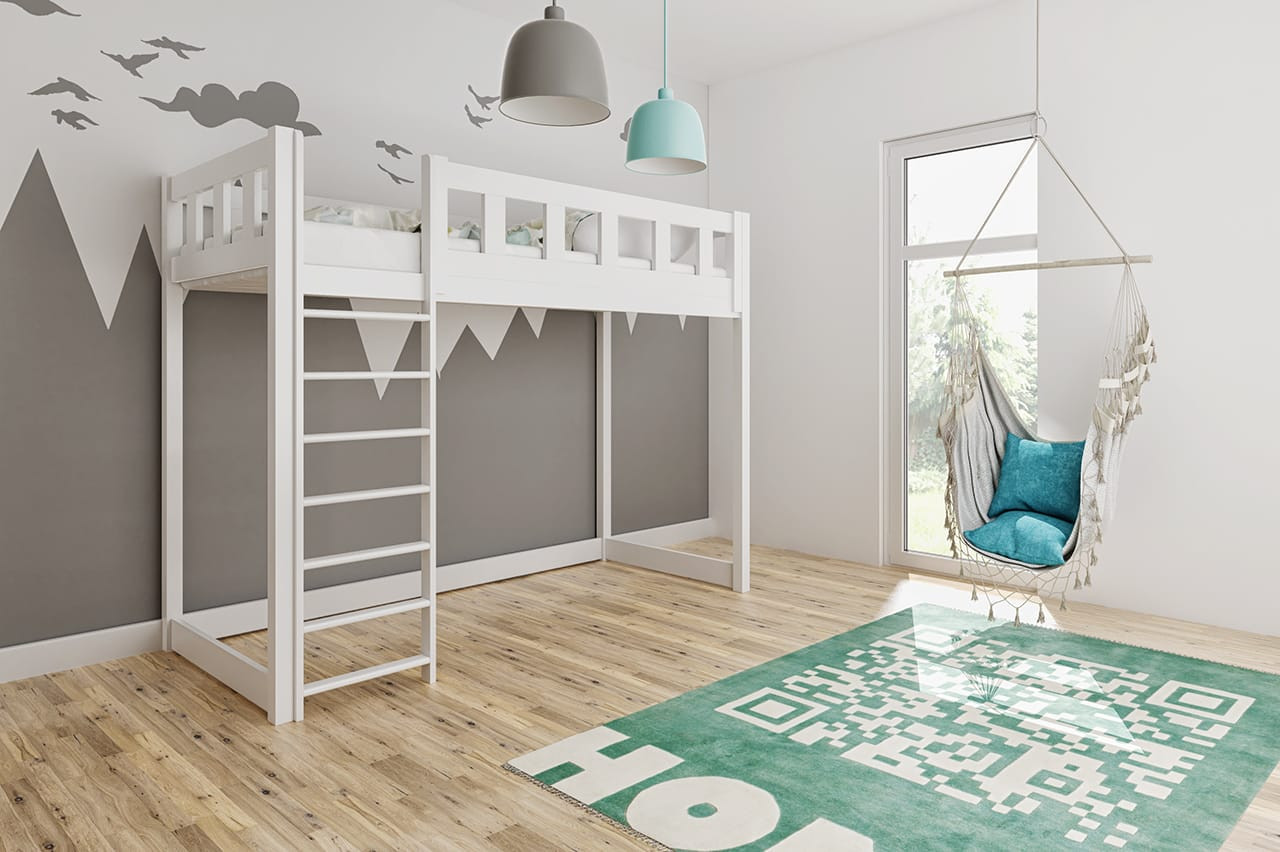 Hochbett, Kinderbett MARCI - Kubuk Moebel