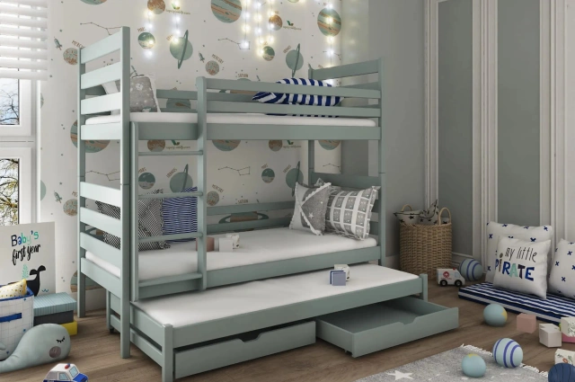 Kinderbett, Etagenbett TOMI TRIO - Kubuk Moebel Kinderbett, Etagenbett TOMI TRIO - Kubuk Moebel