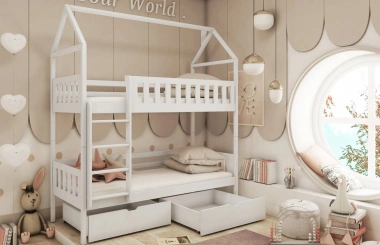Etagenbett, Kinderbett, Hausbett GAJA - Kubuk Moebel