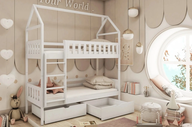 Etagenbett, Kinderbett, Hausbett GAJA - Kubuk Moebel