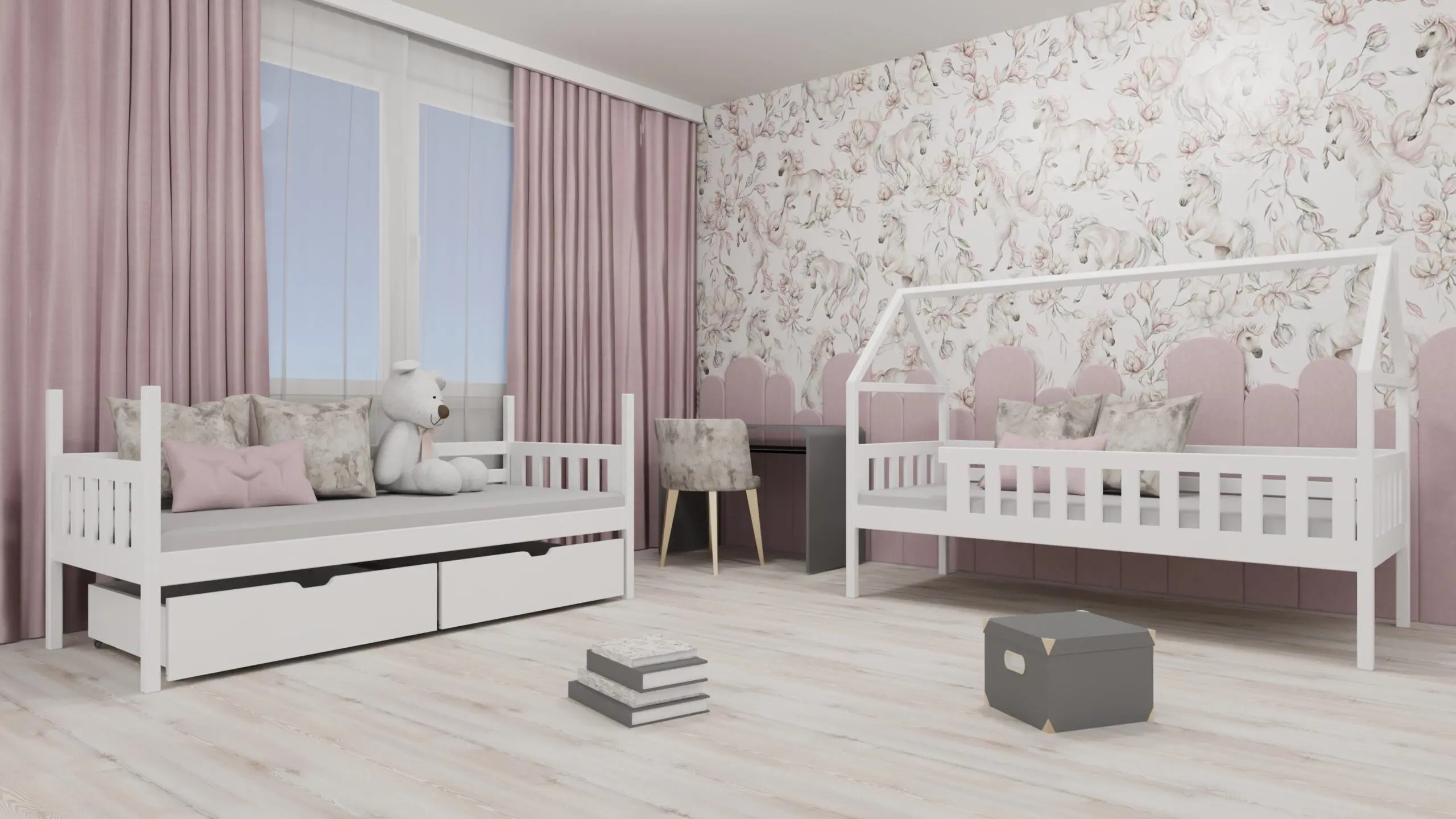 Etagenbett, Kinderbett, Hausbett GAJA - Kubuk Moebel