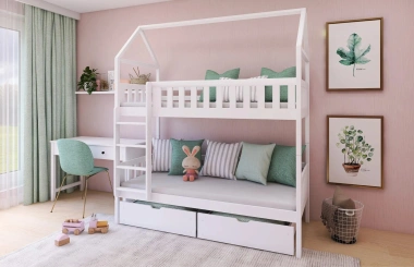 Etagenbett, Kinderbett, Hausbett GAJA - Kubuk Moebel