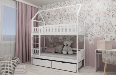 Etagenbett, Kinderbett, Hausbett GAJA - Kubuk Moebel