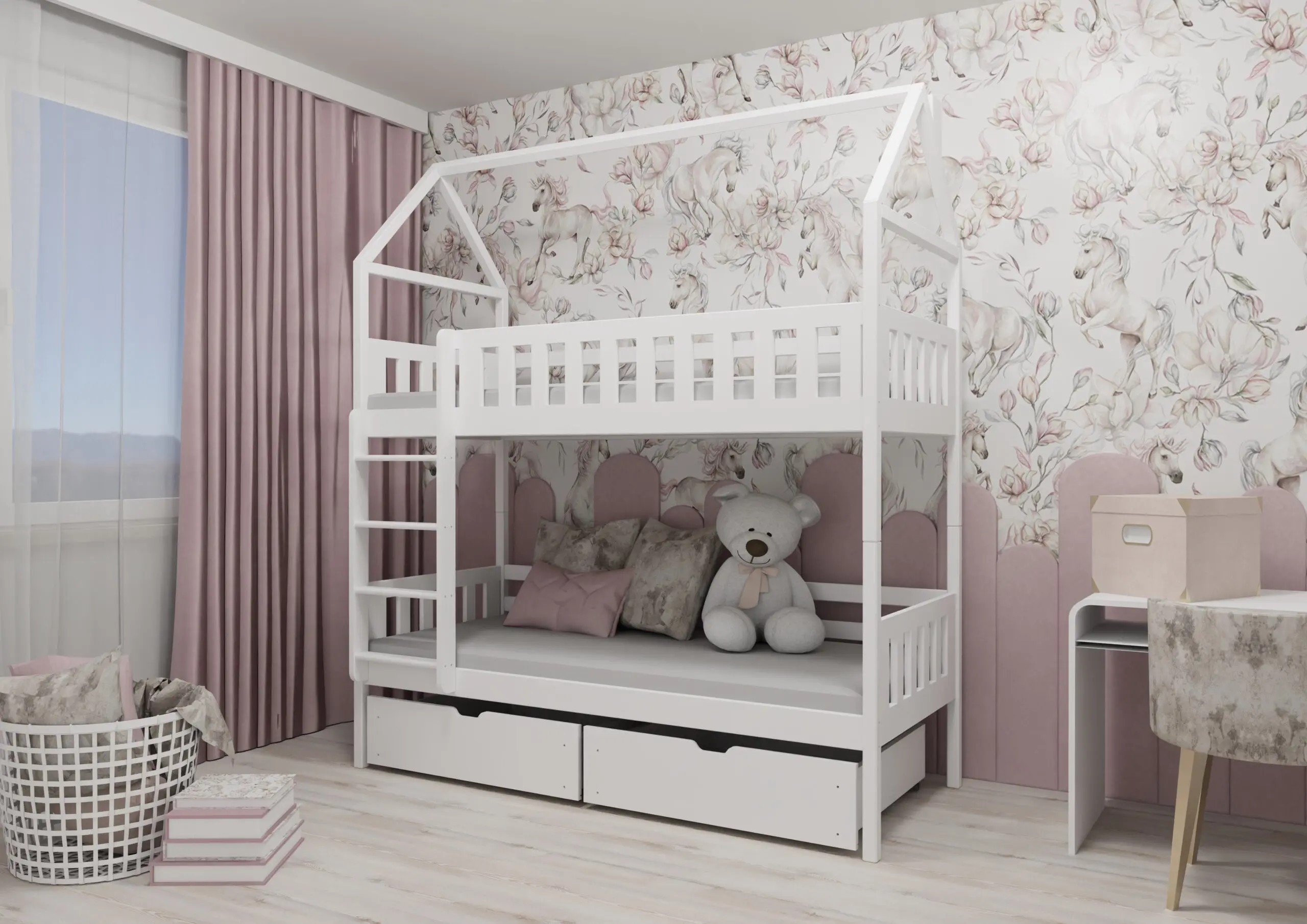 Etagenbett, Kinderbett, Hausbett GAJA - Kubuk Moebel