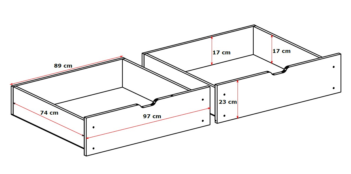 Etagenbett, Kinderbett, Hausbett GAJA - Kubuk Moebel