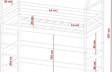 Kinderbett, Hausbett GLORIA - Kubuk Moebel