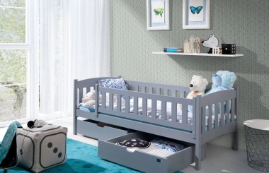 Einzelbett, Kinderbett GUCIO mit Schubladen - Kubuk Moebel