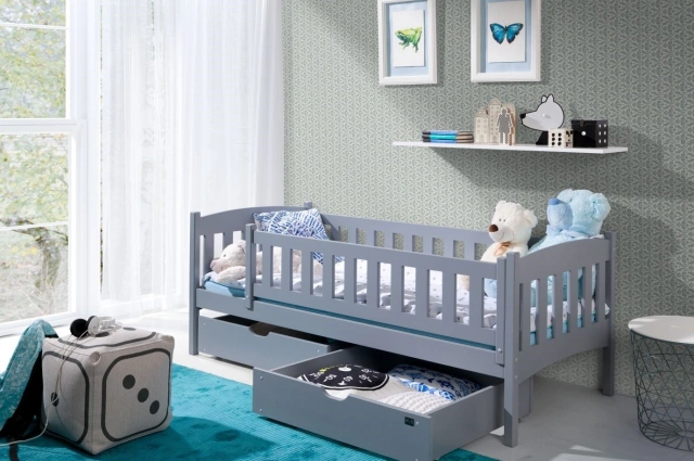 Einzelbett, Kinderbett GUCIO mit Schubladen - Kubuk Moebel