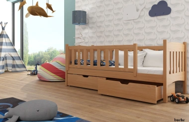 Einzelbett, Kinderbett GUCIO mit Schubladen - Kubuk Moebel