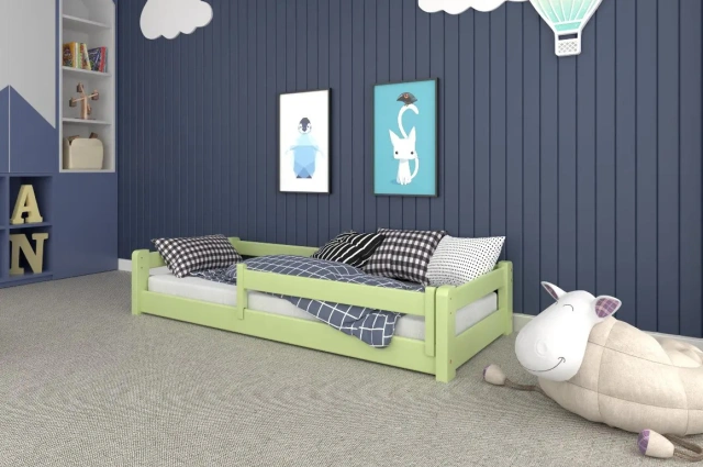 Einzelbett, Kinderbett MINI mit Bettgitter - Kubuk Moebel