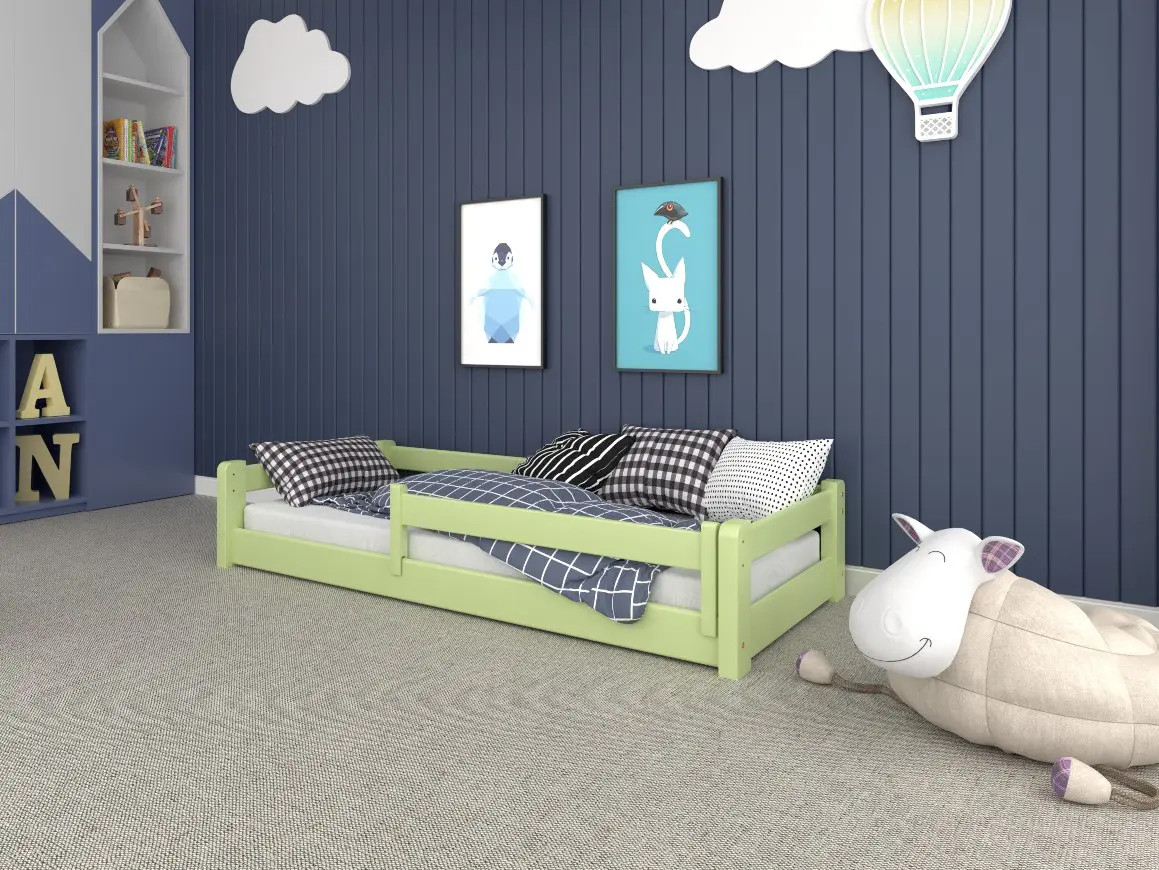 Einzelbett, Kinderbett MINI mit Bettgitter - Kubuk Moebel