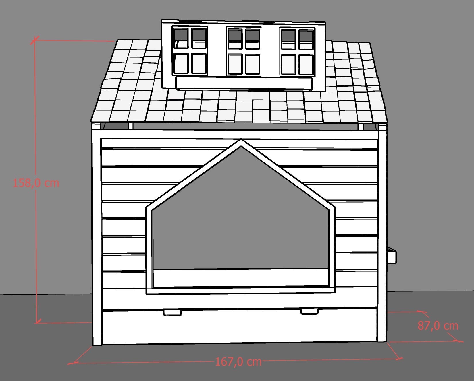 Hausbett, Spielbett COCO - Kubuk Moebel Hausbett, Spielbett COCO - Kubuk Moebel