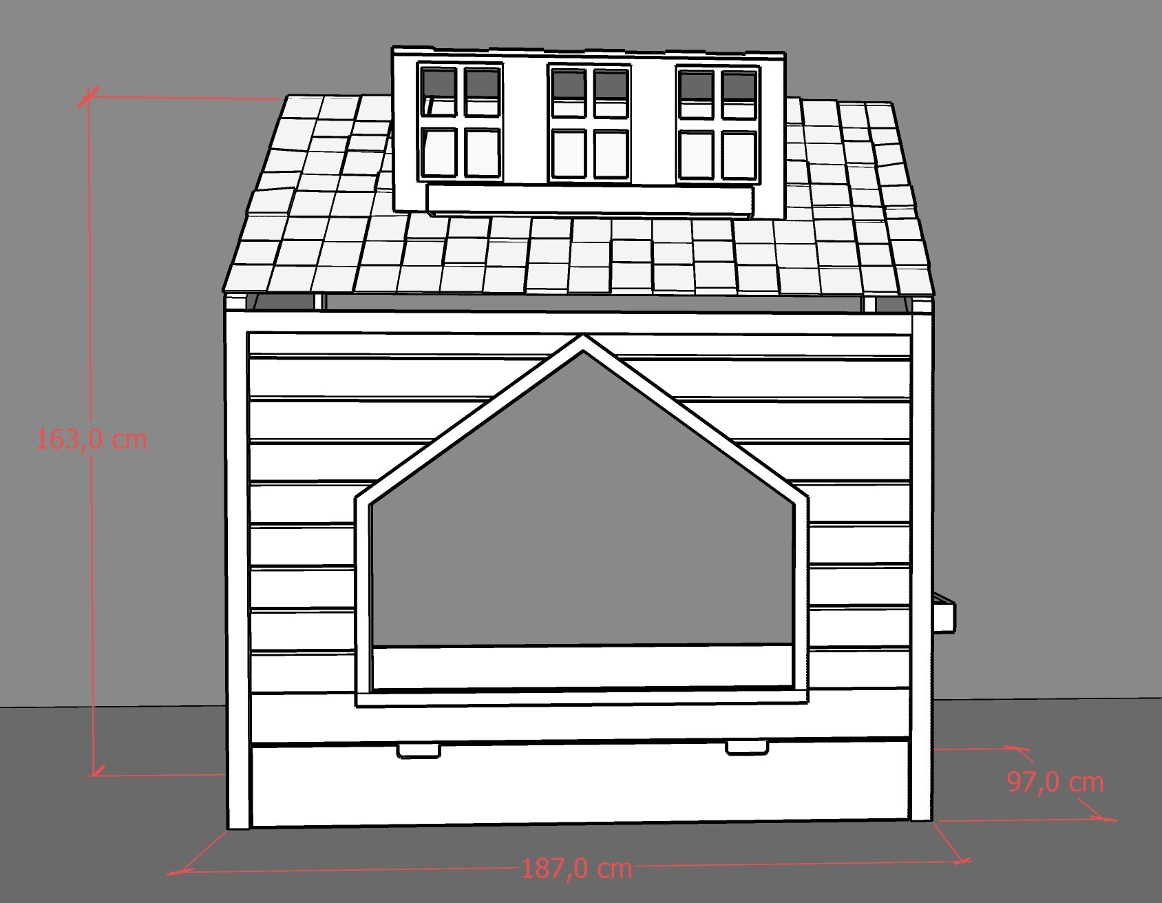Hausbett, Spielbett COCO - Kubuk Moebel Hausbett, Spielbett COCO - Kubuk Moebel