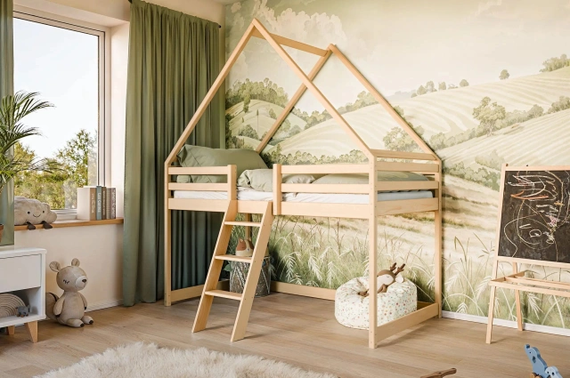 Kinderbett, Etagenbett, Hausbett Moon - Kubuk Moebel Kinderbett, Etagenbett, Hausbett Moon - Kubuk Moebel