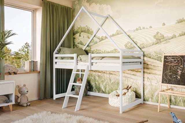 Kinderbett, Etagenbett, Hausbett Moon - Kubuk Moebel Kinderbett, Etagenbett, Hausbett Moon - Kubuk Moebel