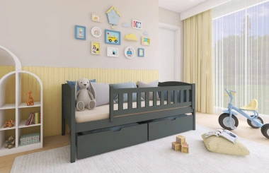 Einzelbett, Kinderbett GUCIO mit Schubladen - Kubuk Moebel