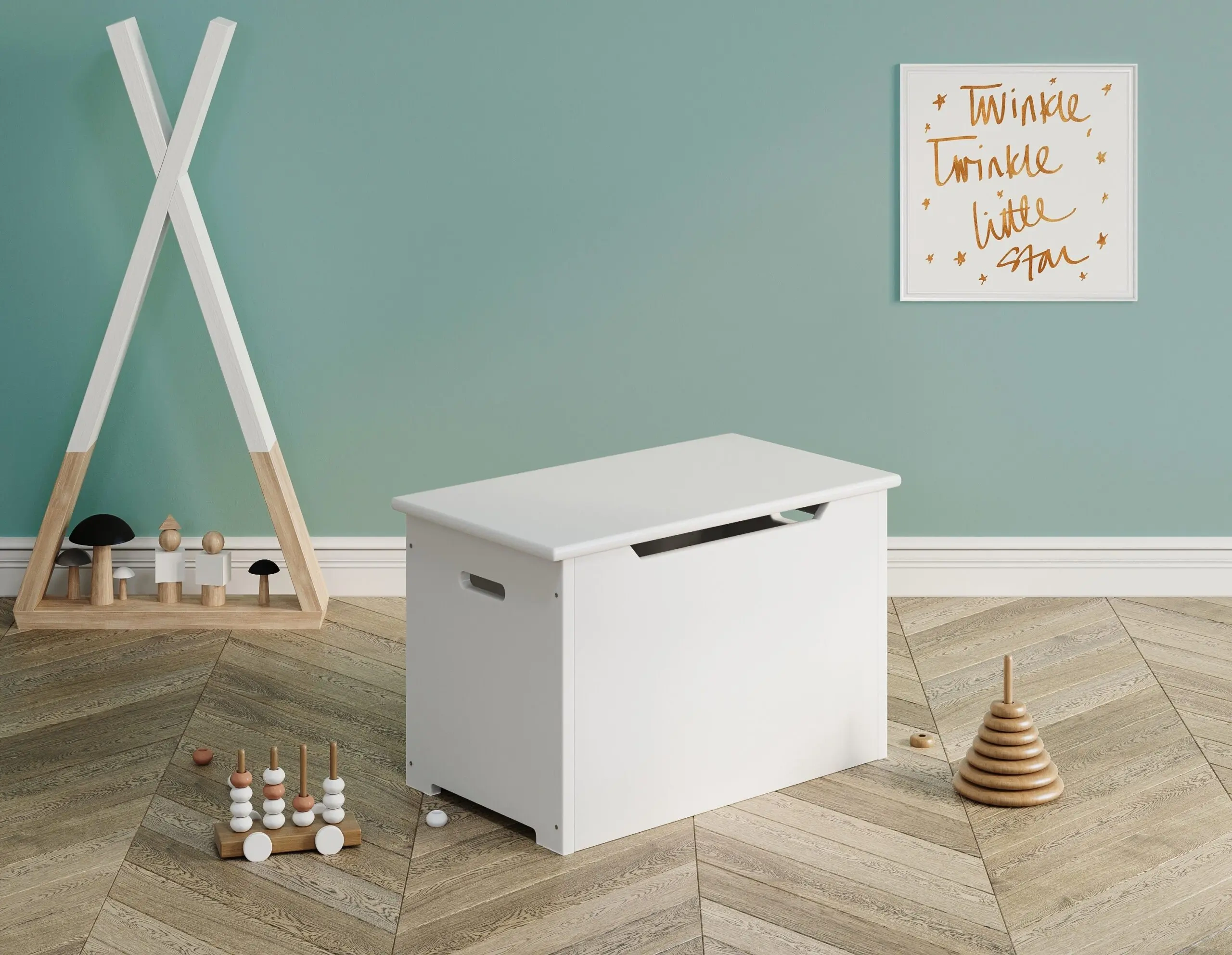 Spielzeugtruhe aus Holz - Kubuk Moebel