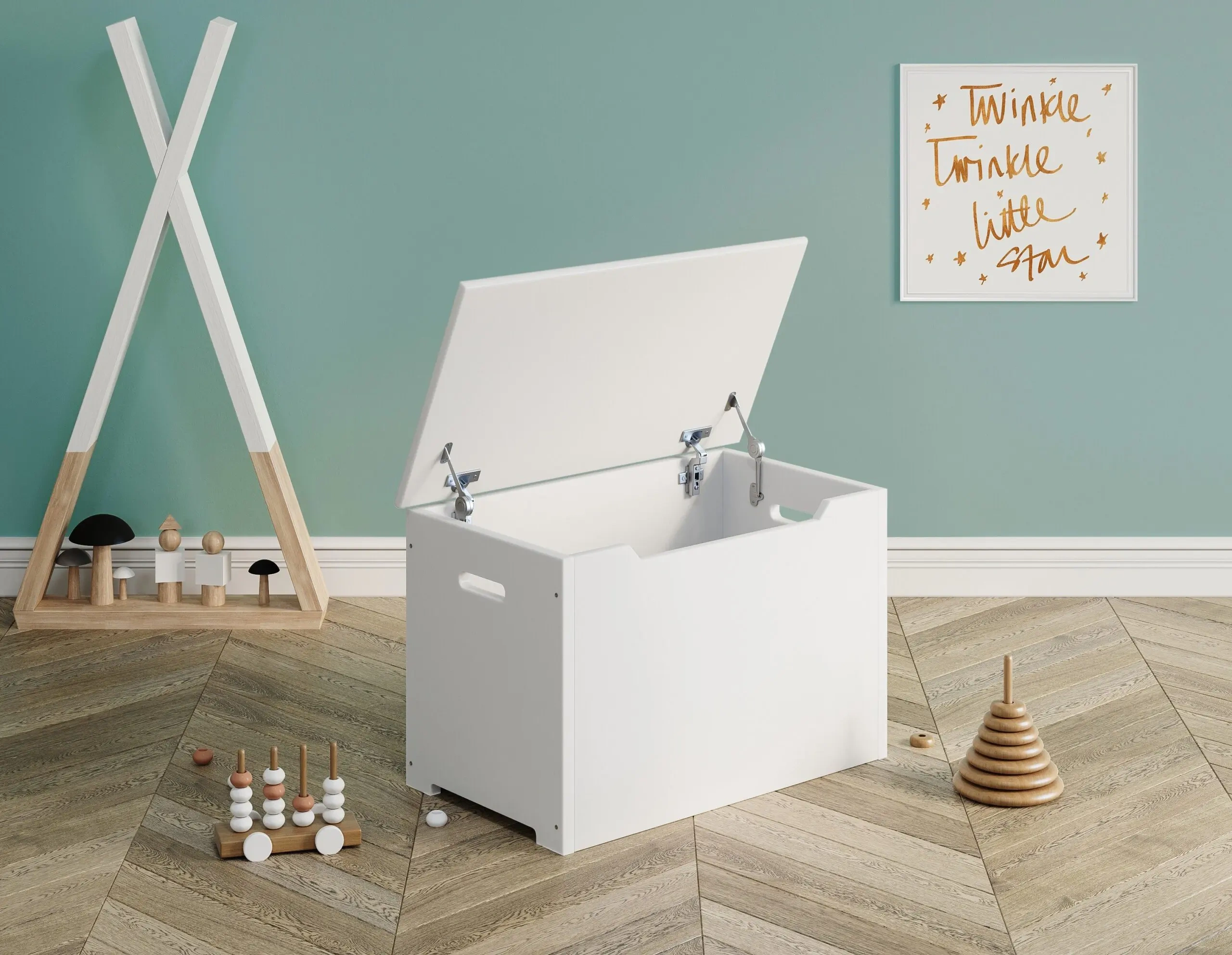 Spielzeugtruhe aus Holz - Kubuk Moebel