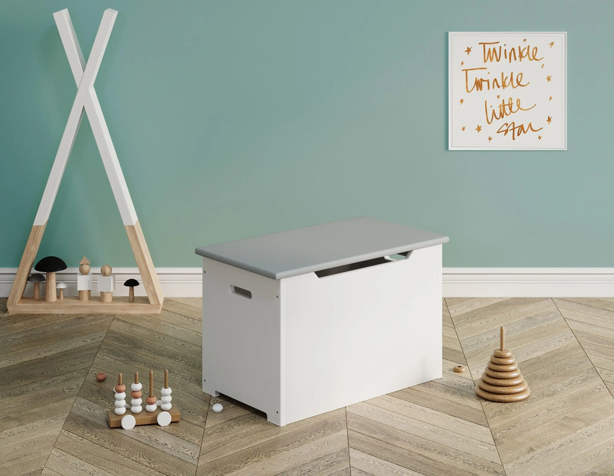 Spielzeugtruhe aus Holz - Kubuk Moebel