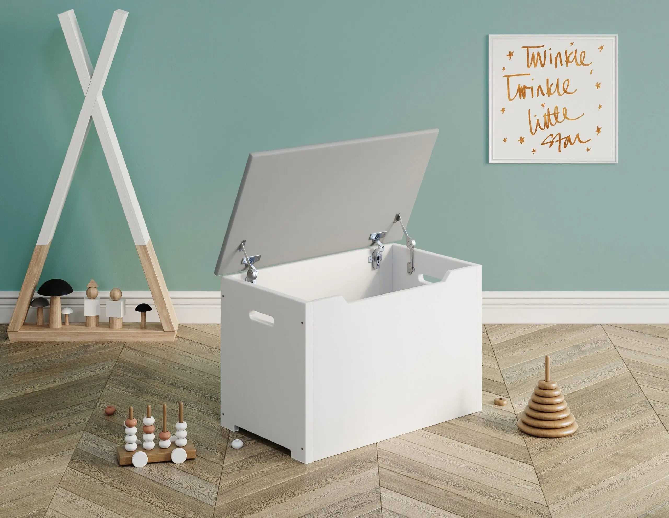 Spielzeugtruhe aus Holz - Kubuk Moebel