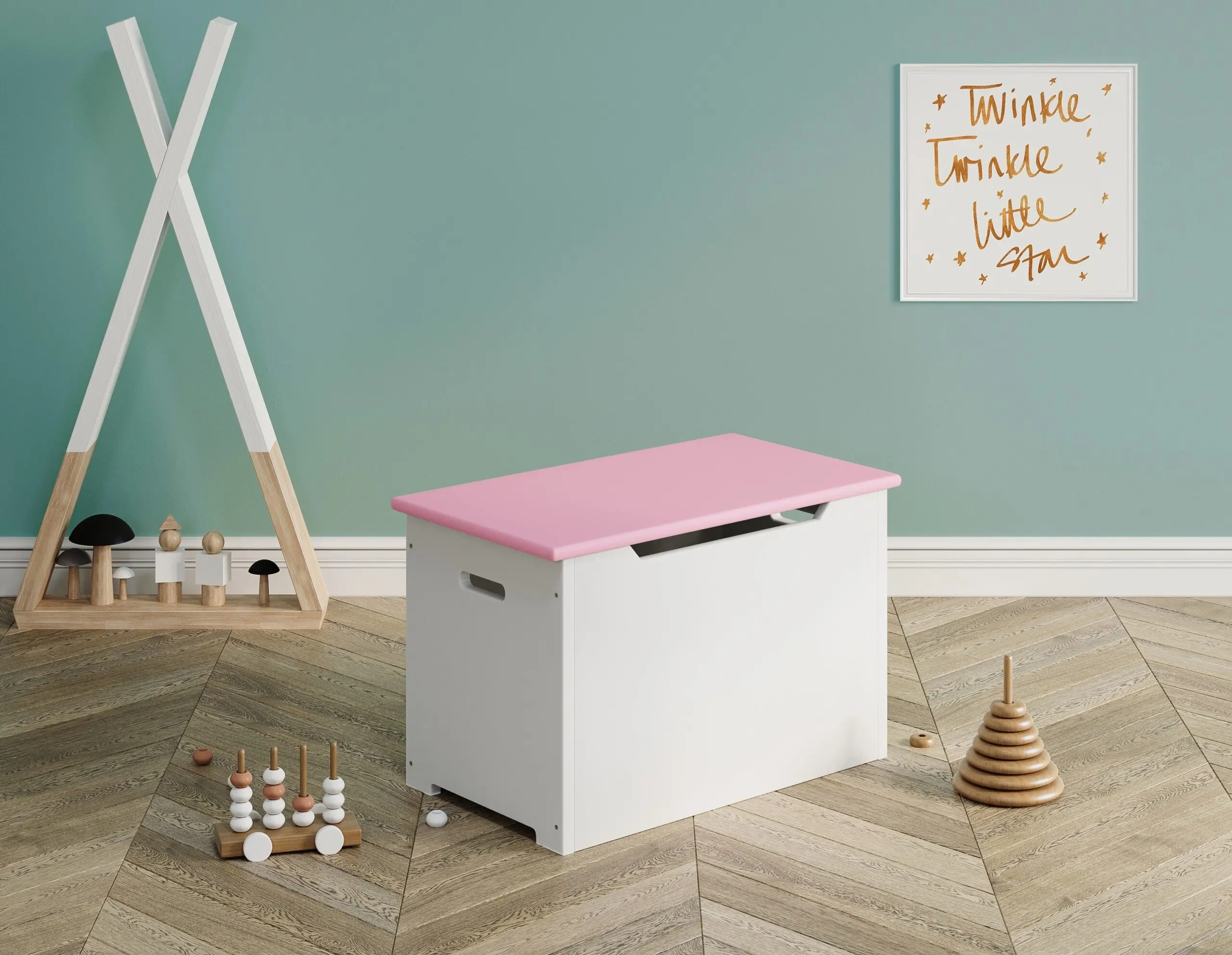 Spielzeugtruhe aus Holz - Kubuk Moebel