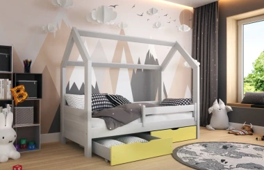 Einzelbett, Hausbett, Kinderbett MAXI HAUS - Kubuk Moebel