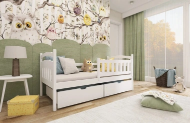 Einzelbett, Kinderbett TERRY mit Schubladen - Kubuk Moebel