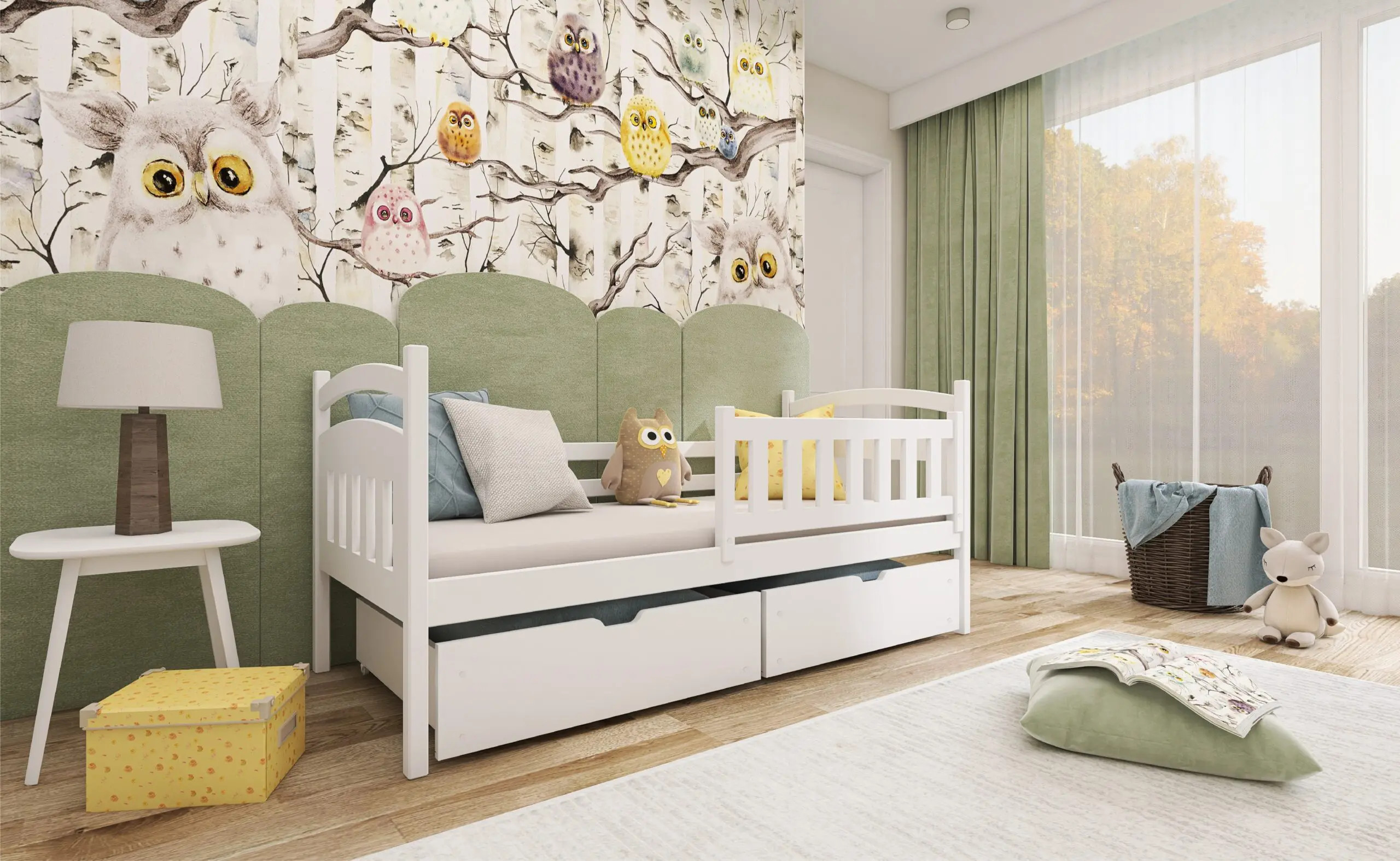 Einzelbett, Kinderbett TERRY mit Schubladen - Kubuk Moebel