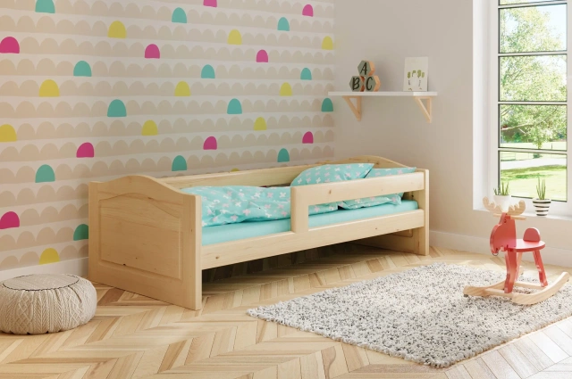 Einzelbett, Ausziehbett, Kinderbett aus massivem Fichtenholz STERN - Kubuk Moebel Einzelbett, Ausziehbett, Kinderbett aus massivem Fichtenholz STERN - Kubuk Moebel