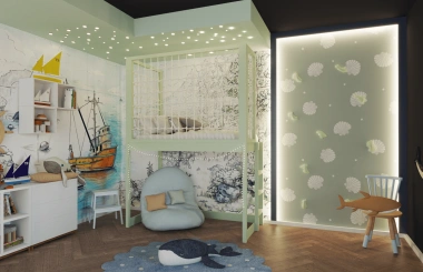 Etagenbett, Kinderbett ROBIN mit Leiter und Schnurnetz - Kubuk Moebel Etagenbett, Kinderbett ROBIN mit Leiter und Schnurnetz - Kubuk Moebel