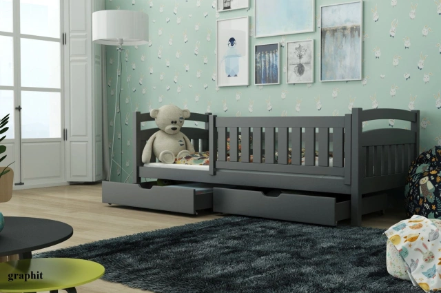 Einzelbett, Kinderbett TERRY mit Schubladen - Kubuk Moebel