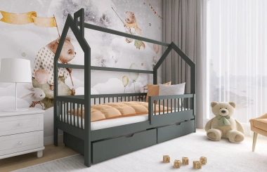 Hausbett, Kinderbett, Einzelbett OSKAR - Kubuk Moebel