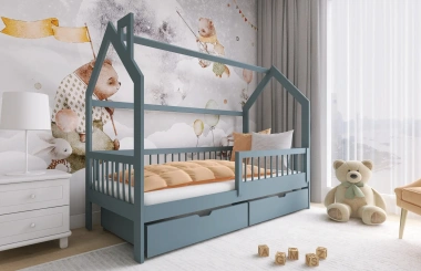 Hausbett, Kinderbett, Einzelbett OSKAR - Kubuk Moebel