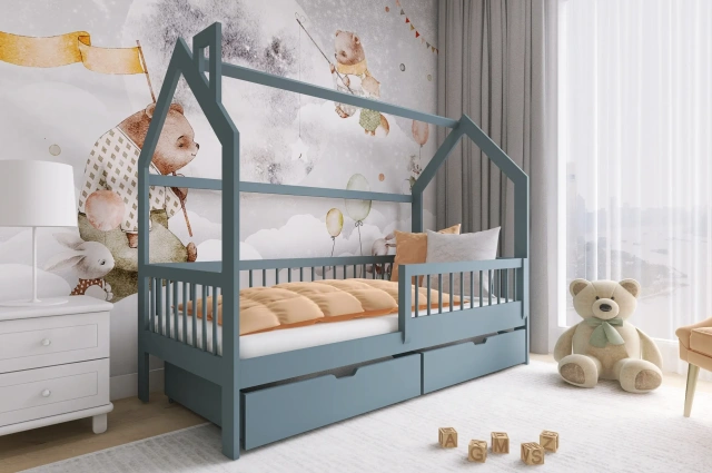 Hausbett, Kinderbett, Einzelbett OSKAR - Kubuk Moebel